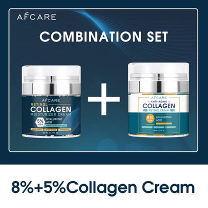 8% Collagen Face Cream with Hyaluronic Acid & Retinol – Anti Aging Moisturizing Wrinkle Cream