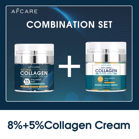 8% Collagen Face Cream with Hyaluronic Acid & Retinol – Anti Aging Moisturizing Wrinkle Cream
