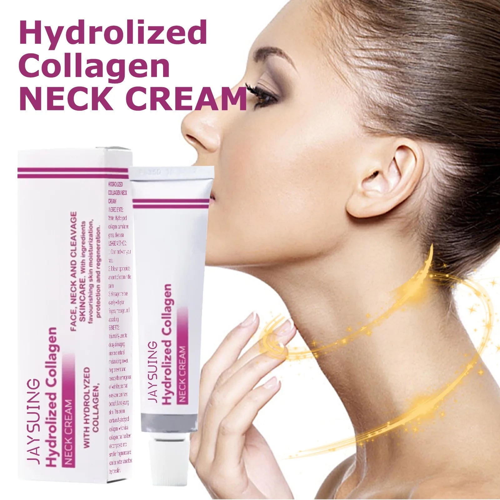 40g Hydrolyzed Collagen Neck Cream – Firming & Lifting Moisturizer for Neck and Décolletage, Anti-Wrinkle & Skin Rejuvenation Care