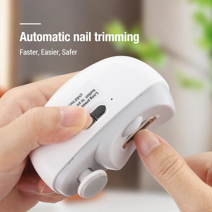 Electric Nail Clipper with Grinder & LED Light – Automatic Rechargeable Nail Trimmer for Baby & Adults