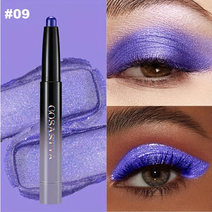 Brown Neutral Metal Eye Shadow Stick, Magic Color Cream Shimmer Crayon, Eye Whitening Stick, Highlight Pen, Eyeliner Pen