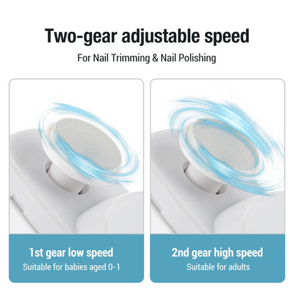 Electric Nail Clipper with Grinder & LED Light – Automatic Rechargeable Nail Trimmer for Baby & Adults