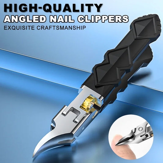 Nail Clippers, Ultra-Sharp Slanted Nail Clippers, Household Nail Clippers for Thick Nails and Hangnails, Large Nail Clippers