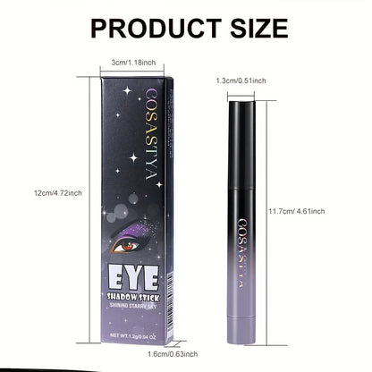 Brown Neutral Metal Eye Shadow Stick, Magic Color Cream Shimmer Crayon, Eye Whitening Stick, Highlight Pen, Eyeliner Pen