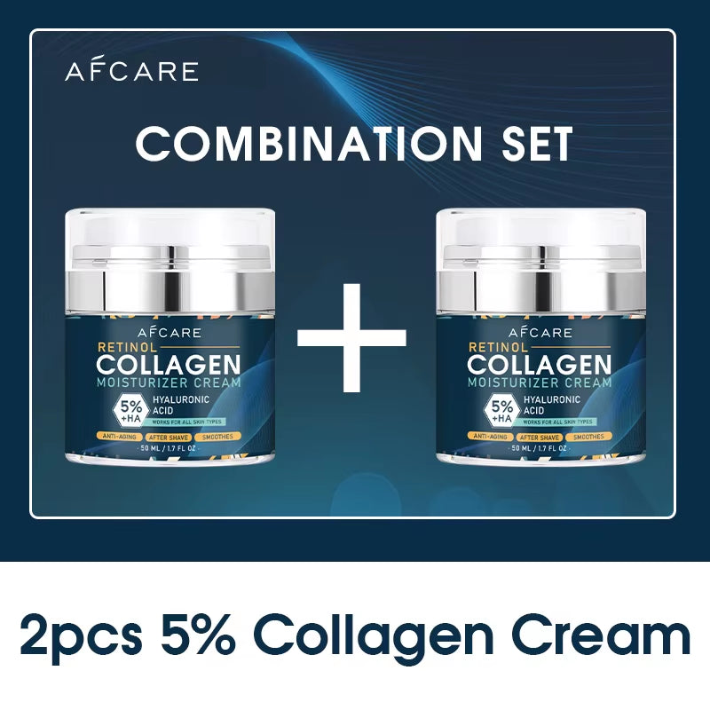 8% Collagen Face Cream with Hyaluronic Acid & Retinol – Anti Aging Moisturizing Wrinkle Cream