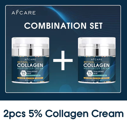 8% Collagen Face Cream with Hyaluronic Acid & Retinol – Anti Aging Moisturizing Wrinkle Cream