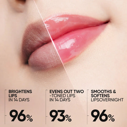 SKINTIFIC Hydrating Brightening Lip Serum – Hyaluronic Acid & Peptide Glossy Korean Lip Balm with Cooling Roller Applicator