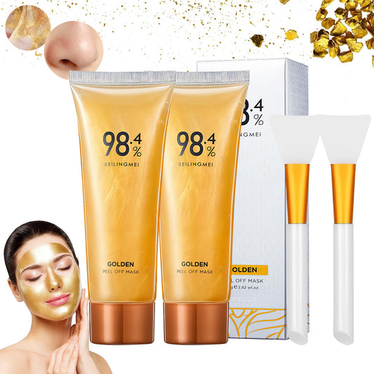24K Gold Peel-Off Face Mask – Hydrating & Deep Cleansing Skincare (2PCS)