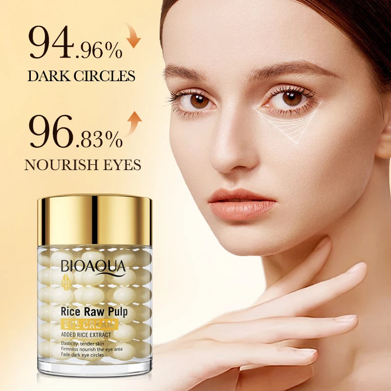 White Rice Raw Pulp Puree Firming and Nourishing Eye Cream Fade Fine Lines Firming Skin anti Dark Circle Eye Skin Care 60G