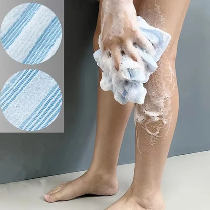 Ultra-Long Exfoliating Back Scrubber – Multi-Function Shower Bath Towel
