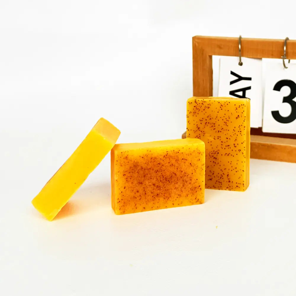 Revitalize Your Skin with 3Pcs Honey Glow Lemon Turmeric & Kojic Acid Brightening Soap - Dark Spot Remover for a Radiant Face & Body Cleanser with Retinol