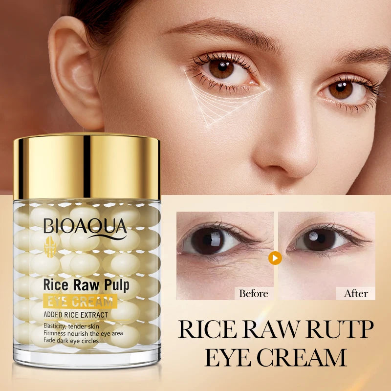 White Rice Raw Pulp Puree Firming and Nourishing Eye Cream Fade Fine Lines Firming Skin anti Dark Circle Eye Skin Care 60G