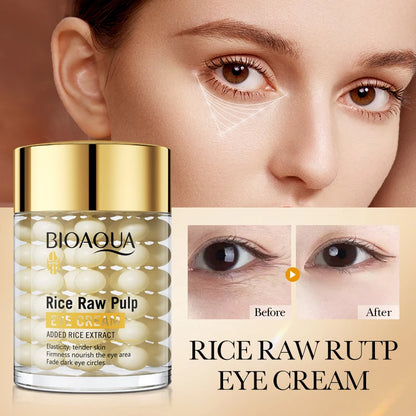 White Rice Raw Pulp Puree Firming and Nourishing Eye Cream Fade Fine Lines Firming Skin anti Dark Circle Eye Skin Care 60G