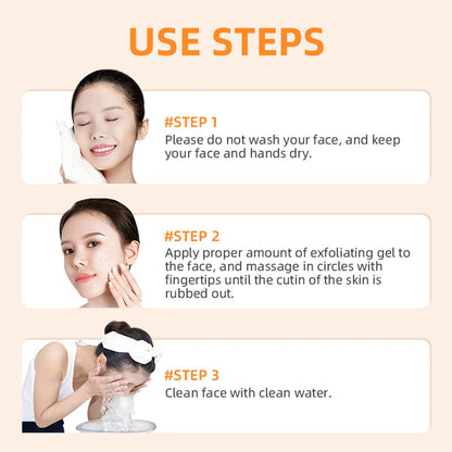 Orange Exfoliating Gel 50g – Gentle Dead Skin Remover, Brightening Face & Body Scrub, Hydrating Peeling Gel for Smooth Radiant Skin