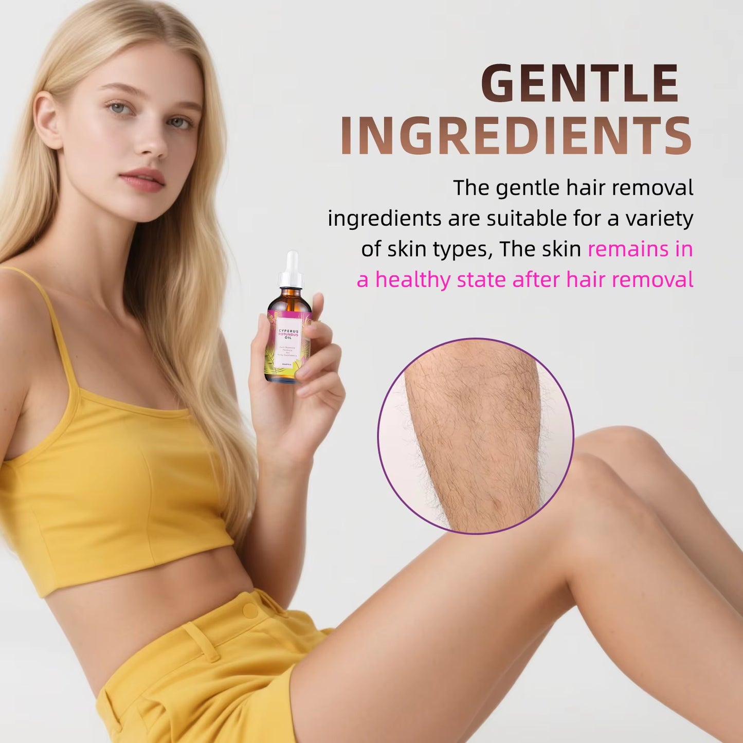 Hair Minimizing Body Oil – Jojoba & Almond Skin Softening Oil (60mL)