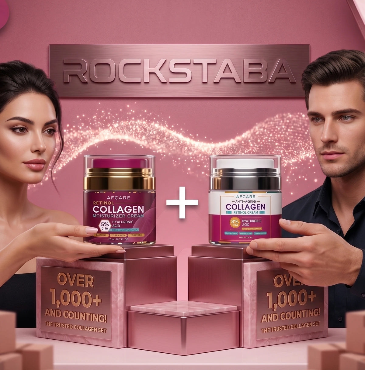 Luxury anti-aging collagen face cream with hyaluronic acid and retinol by
Rockstaba