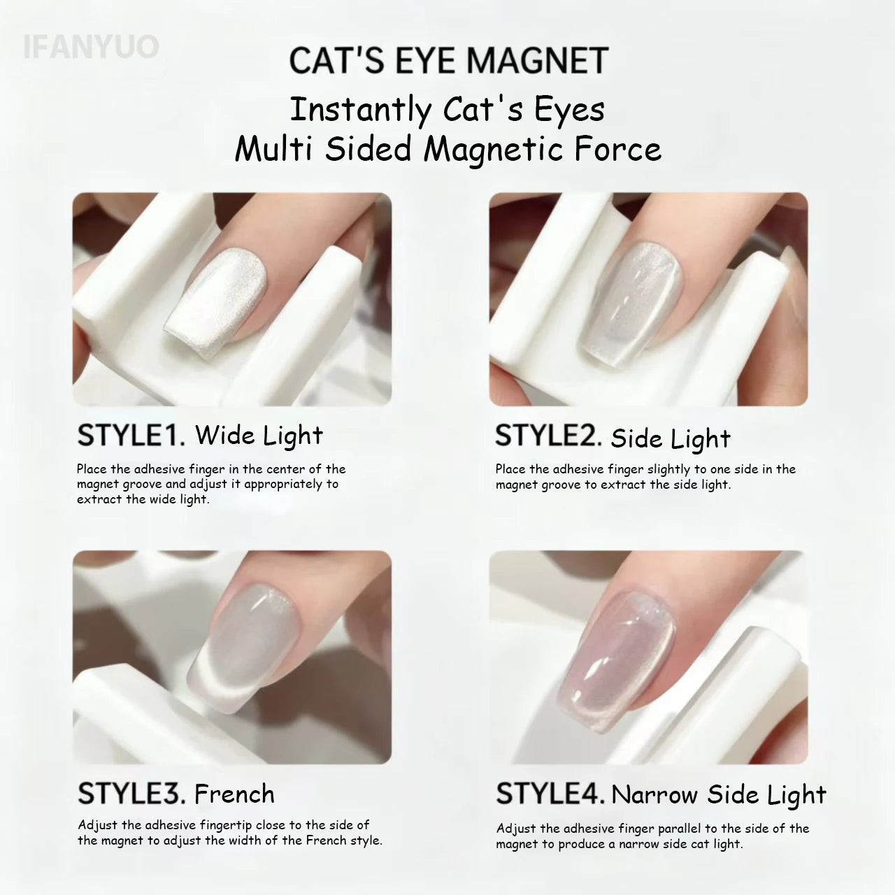 Transform Your Nails with the 5D Automatic Cat Eye Magnet - Create Stunning Cat Eye Gel Effects with Ease!