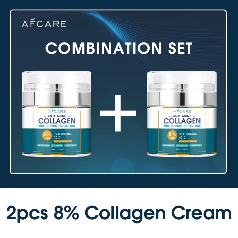 8% Collagen Face Cream with Hyaluronic Acid & Retinol – Anti Aging Moisturizing Wrinkle Cream