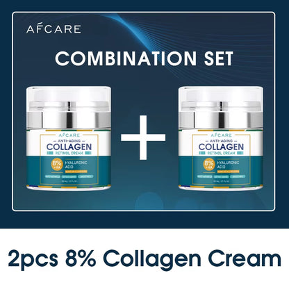 8% Collagen Face Cream with Hyaluronic Acid & Retinol – Anti Aging Moisturizing Wrinkle Cream