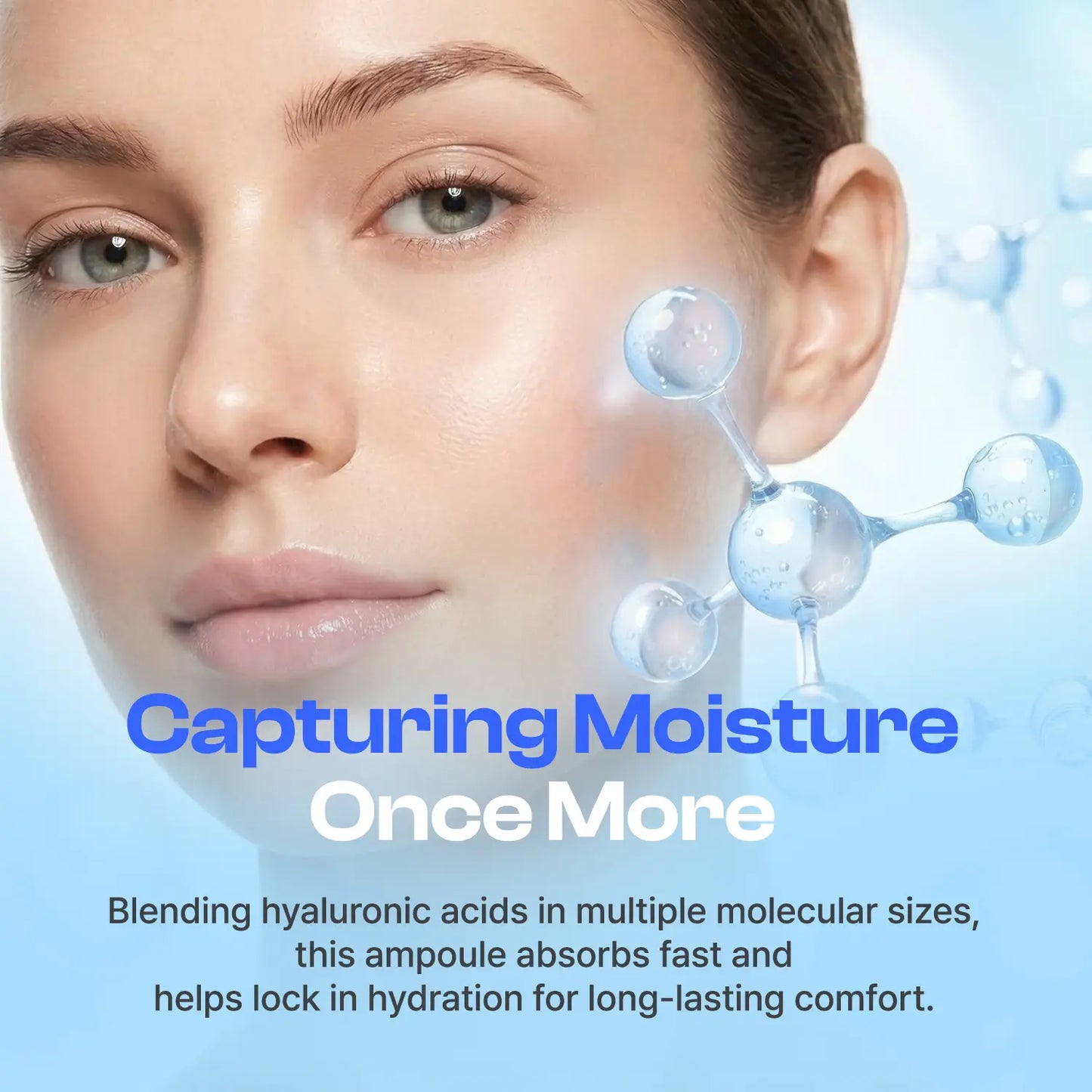 Re:Nk Hyper Hyal Plumping Ampoule – Moisturizing Facial Serum with Hyaluronic Acid, Panthenol and Allantoin, Enhance Skin Glow and Pore Care, Deep Hydration for Dry Skin, K-Beauty Skincare (3.38 Fl Oz)