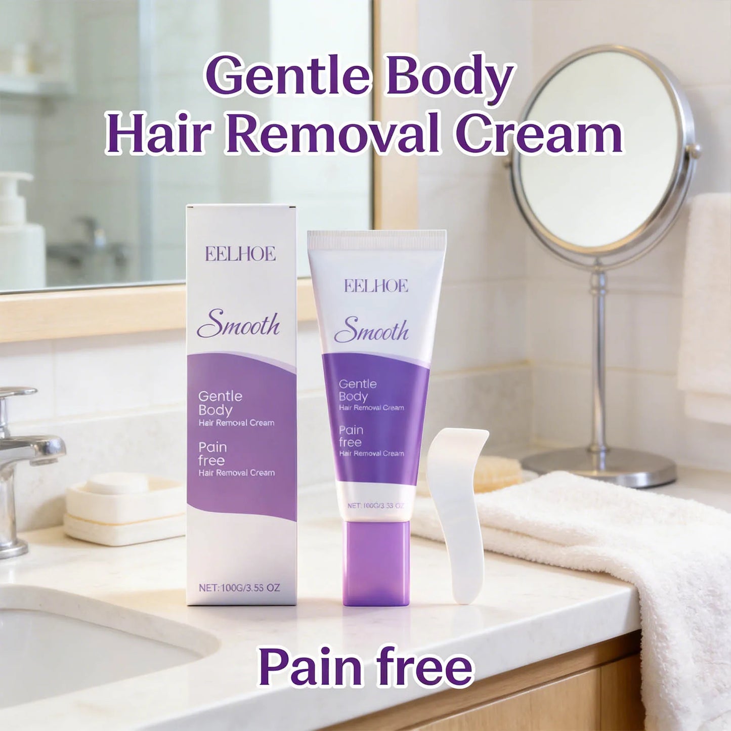Moisturizing Hair Removal Cream – Gentle Body Hair Removal Lotion