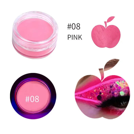 12Colors Eyeliner Cream Neon Colored Halloween Liner Eyeliner Pen Waterproof UV Blacklight Fluorescent Face Body Paint Makeup