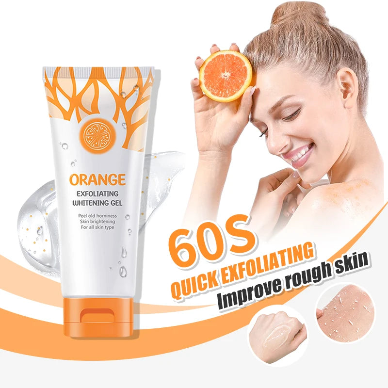 Orange Exfoliating Gel 50g – Gentle Dead Skin Remover, Brightening Face & Body Scrub, Hydrating Peeling Gel for Smooth Radiant Skin