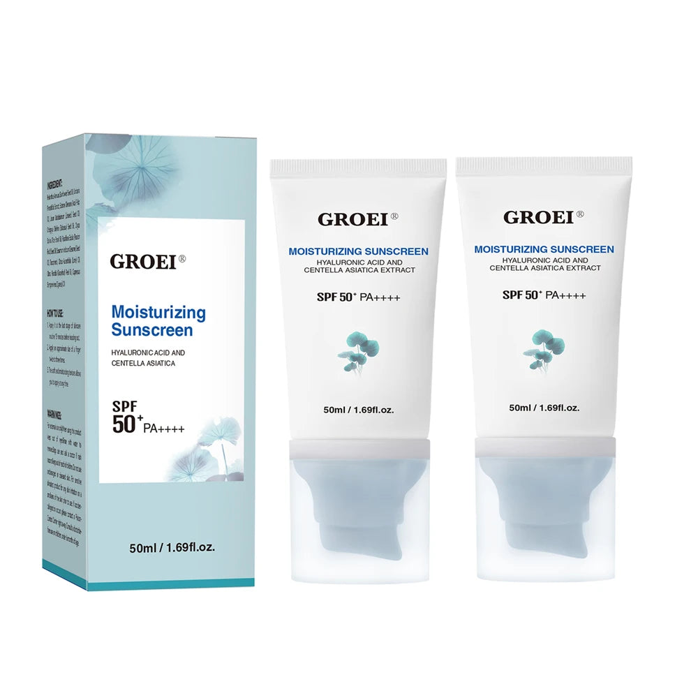 2/1Pcs SPF50+ Sunscreen Cream Centella Strong UV Protection Water-Based Sunscreen Sun Body Sunblock Moisturizing Skin Care