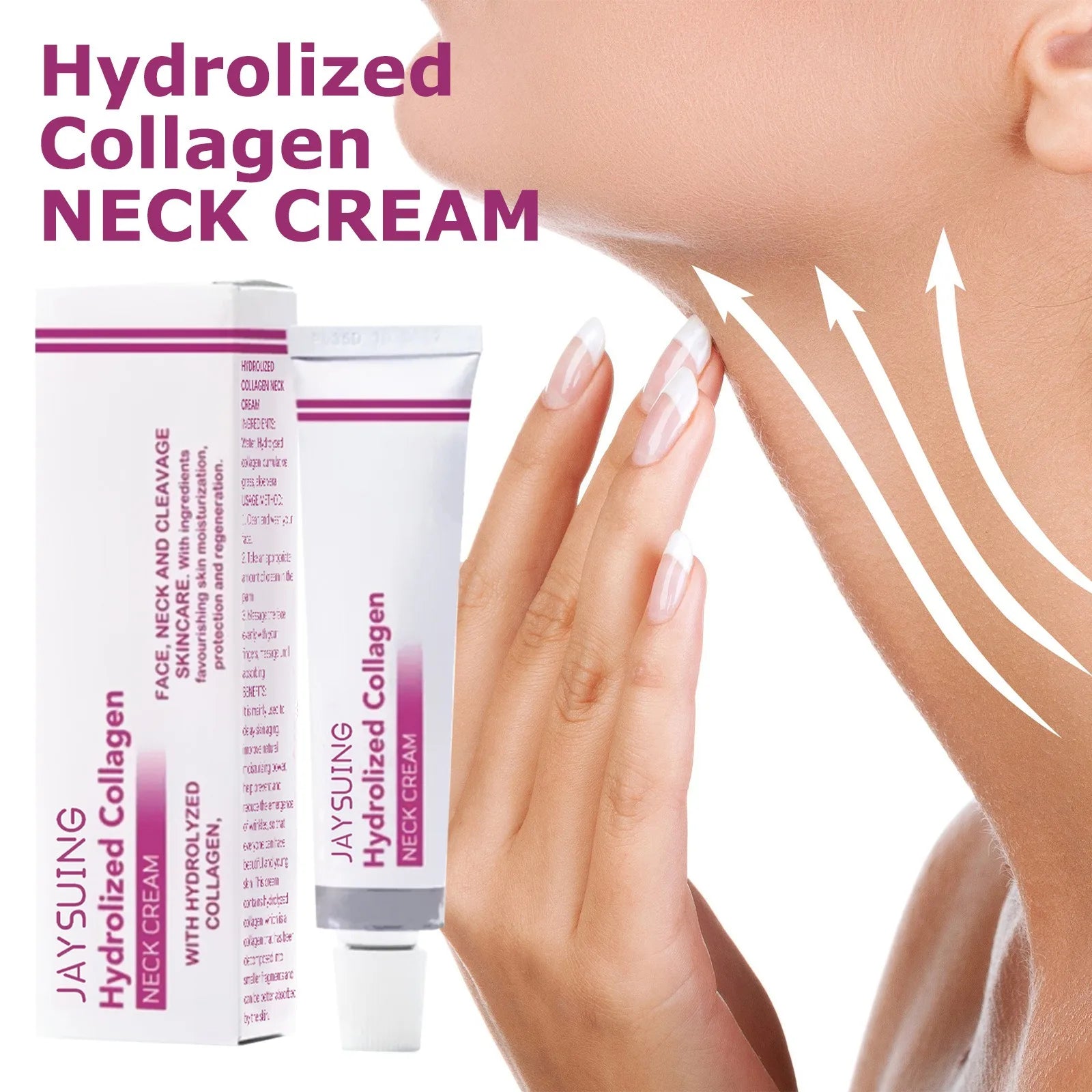 40g Hydrolyzed Collagen Neck Cream – Firming & Lifting Moisturizer for Neck and Décolletage, Anti-Wrinkle & Skin Rejuvenation Care