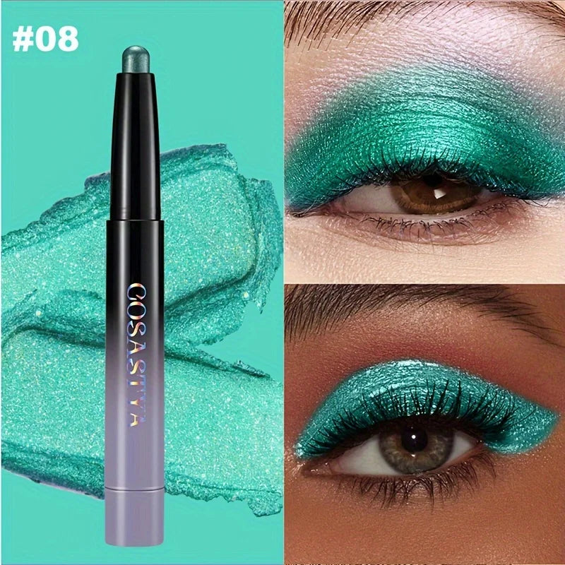 Brown Neutral Metal Eye Shadow Stick, Magic Color Cream Shimmer Crayon, Eye Whitening Stick, Highlight Pen, Eyeliner Pen