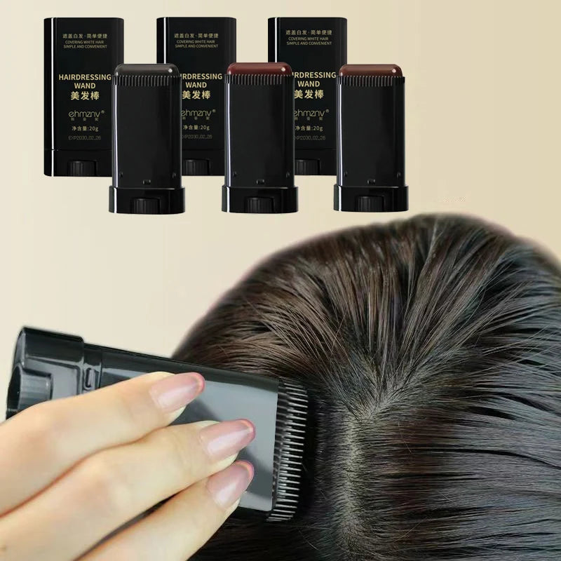 Quick Touch-Up Hair Color Stick – Temporary Hair Dye Pen & Gray Hair Coverage Comb (3 Colors)